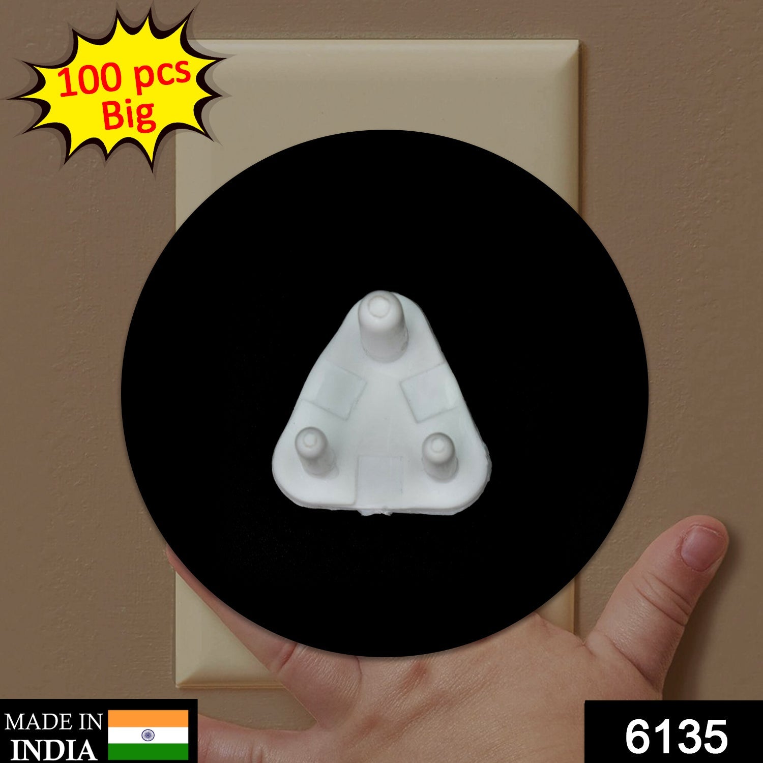 6135 Baby Safety Big Electrical Socket Cover, Outlet Plug Protector (Pack of 100Pc) freeshipping - DeoDap 6135 Baby Safety Big Electrical Socket Cover, Outlet Plug Protector (Pack of 100Pc) freeshipping - DeoDap